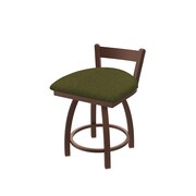 HOLLAND BAR STOOL CO 18" Low Back Swivel Vanity Stool, Bronze Finish, Graph Parrot Seat 82118BZ015